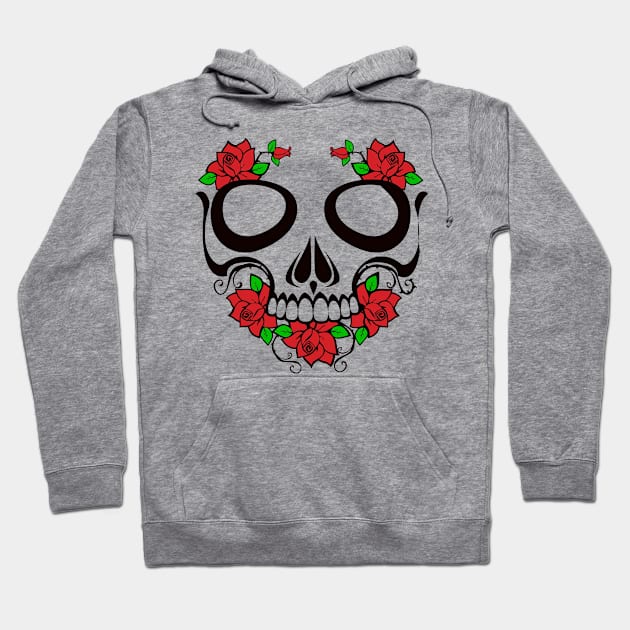 Rose Skull Hoodie by Scruffies